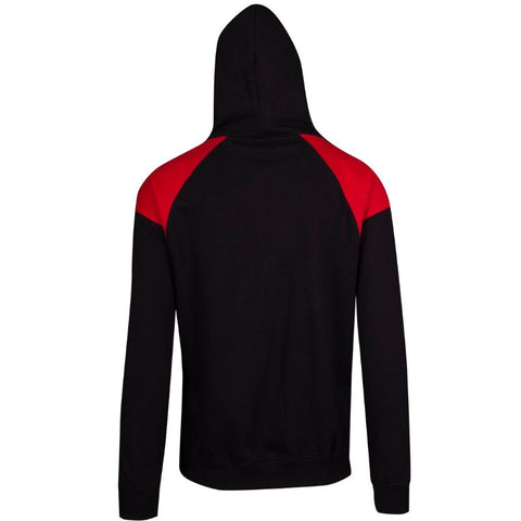 Mens Shoulder Contrast Zip Hoodie