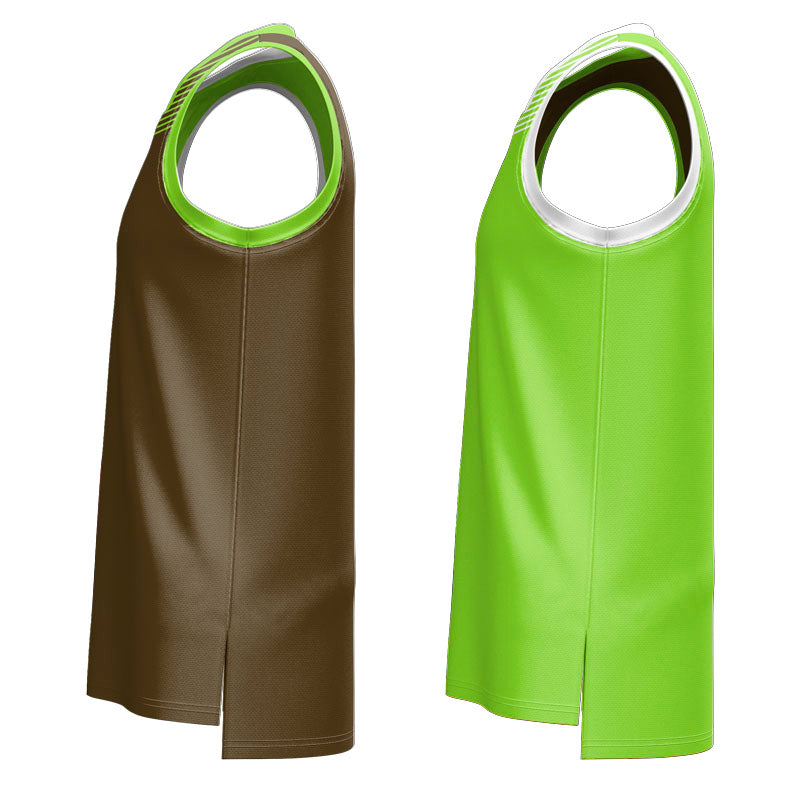 Custom Silver Collection Reversible Slimfit Hp V Neck Basketball Singlet