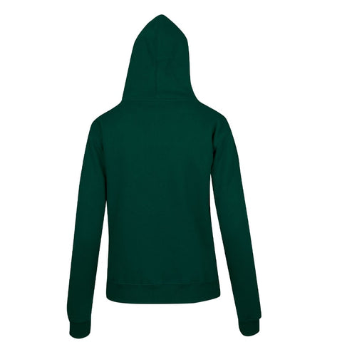 Netball Umpire Zip Hoodie With Pocket "Bottle Green" - Back View