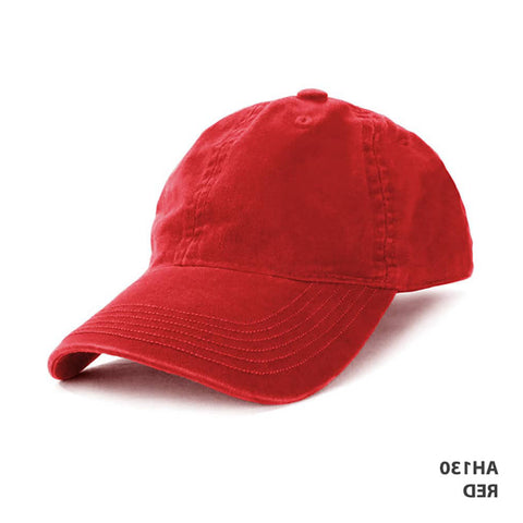 Enzyme Washed Cap — Red (left)