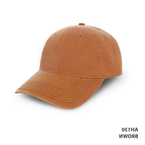 Enzyme Washed Cap — Brown (left)