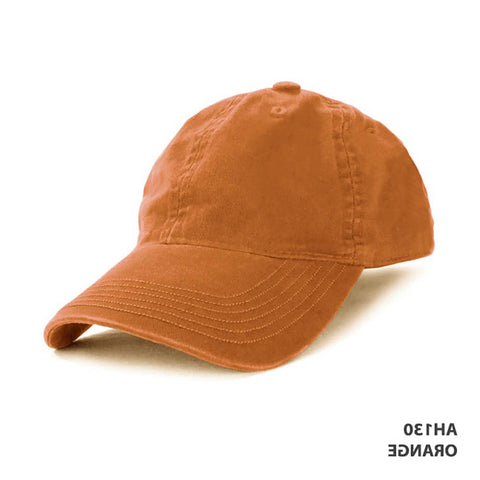 Enzyme Washed Cap — Orange (left)