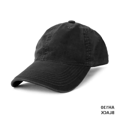 Enzyme Washed Cap — Black (left)