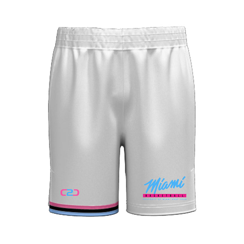 Miami White SlimFit HP Split Pro Shorts Design Your Own Custom