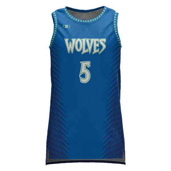 Custom Timberwolves City Slimfit Hp Split Basketball Singlet