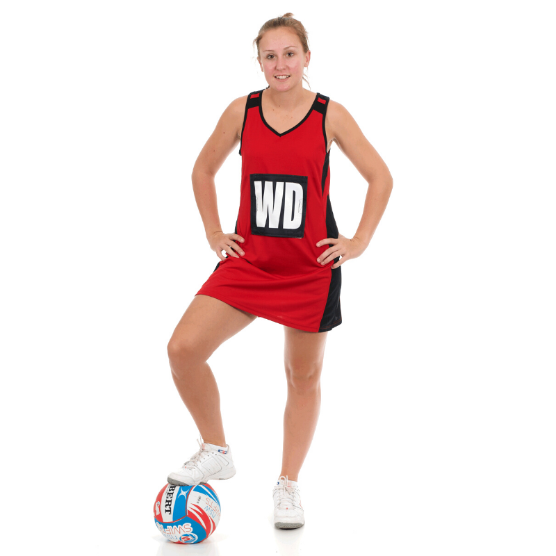Essential Netball Dress Red/Black– Coast 2 Coast Sports Australia