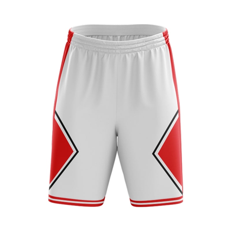 Technical jersey basketball shorts in red and white